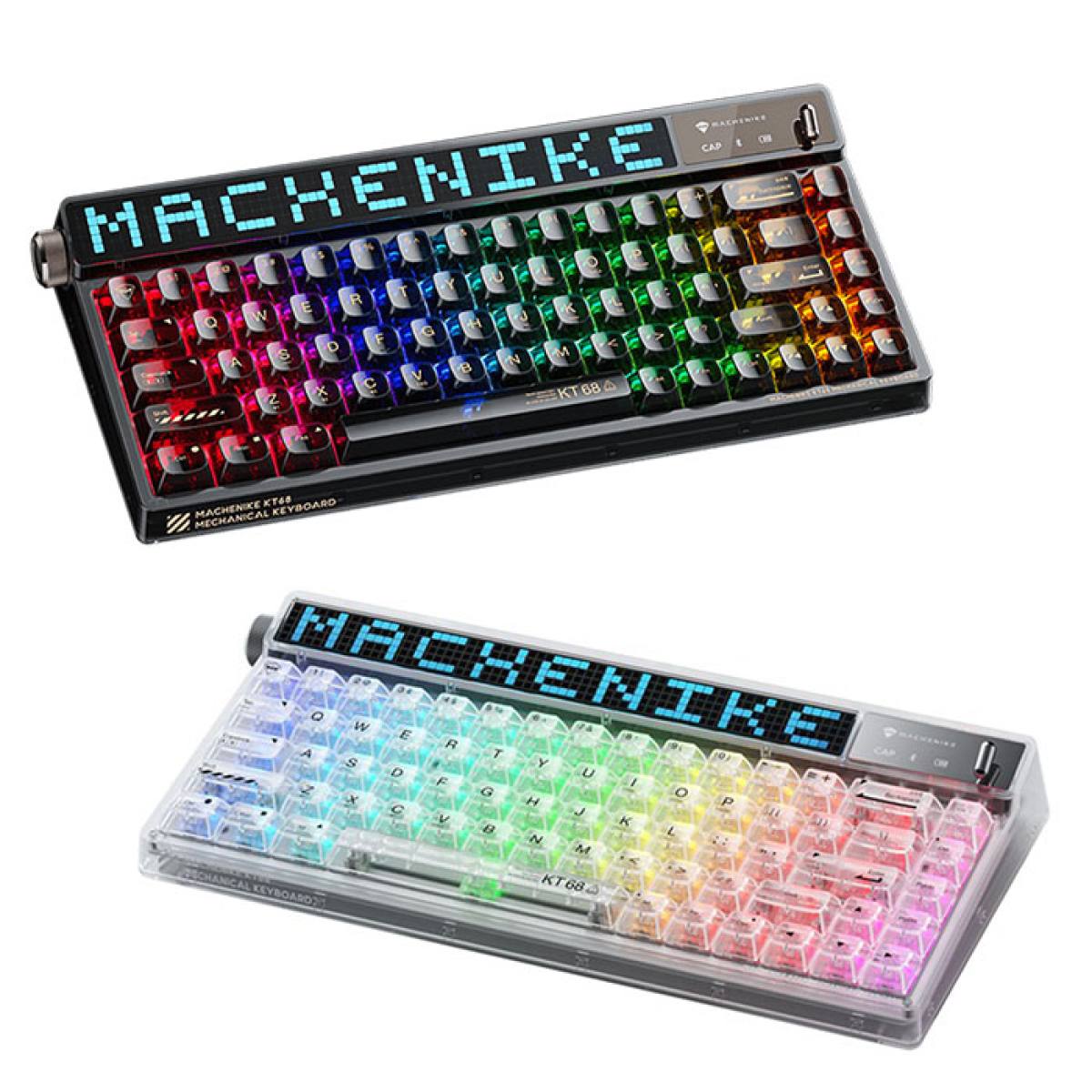 Bàn phím Machenike KT68 Pro 3 Mode| Không dây - Màn hình led (Hàng Chính Hãng)