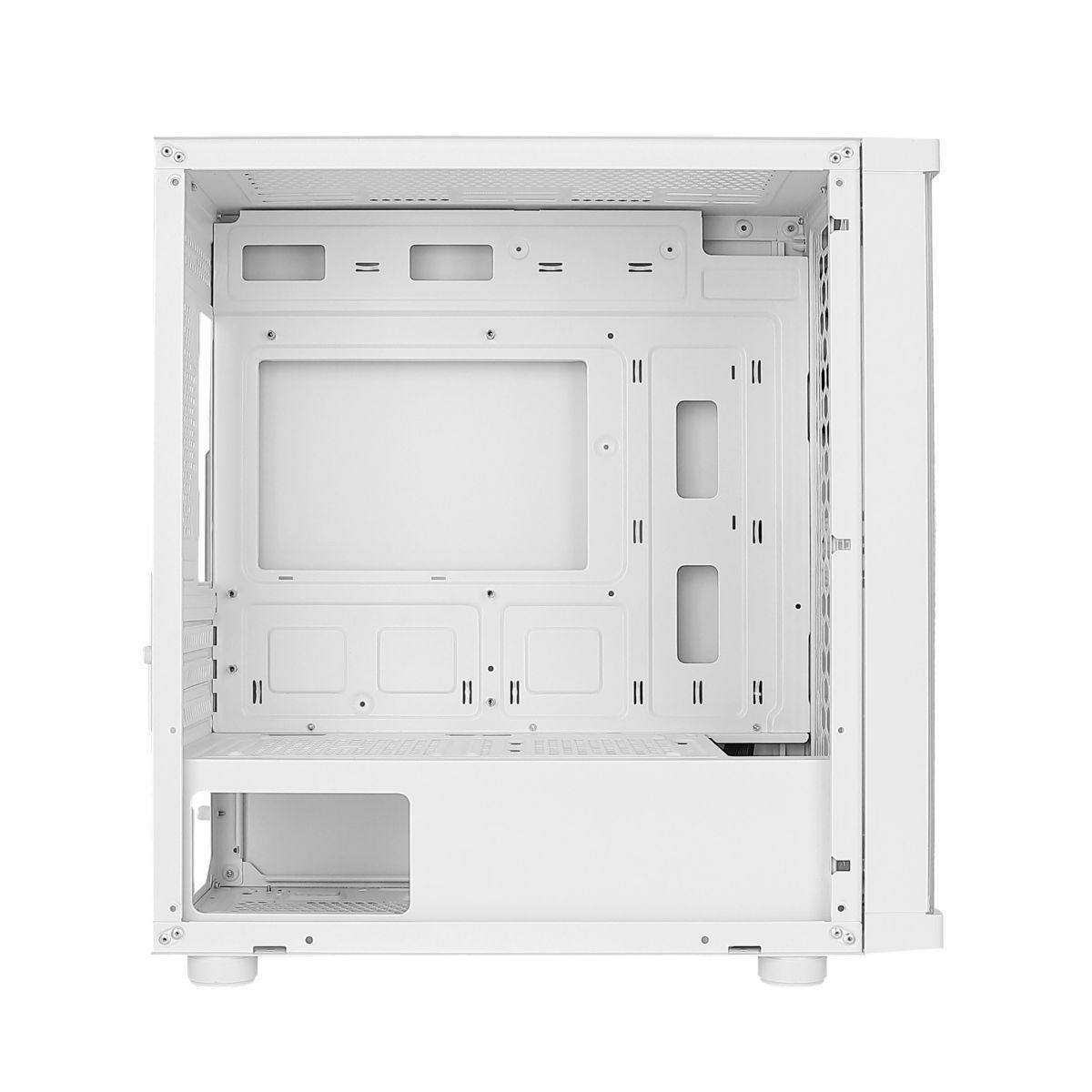 Case Magic GM-01 Glass White MATX | Mặt kính - kèm sẵn 4 Fan
