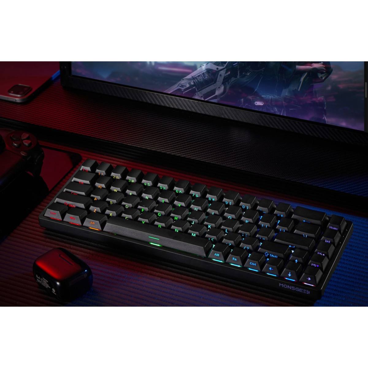 Bàn phím Monsgeek FUN68 HE Black - Magnetic Switches (3 mode) 8K in 2.4G