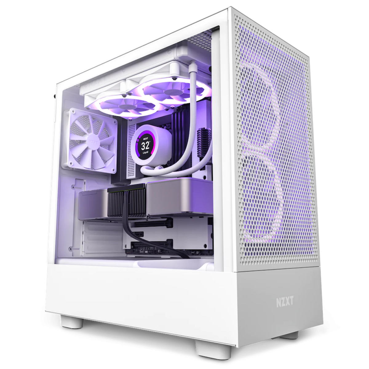 Case NZXT H5 Flow White (Mid Tower/Màu Trắng)