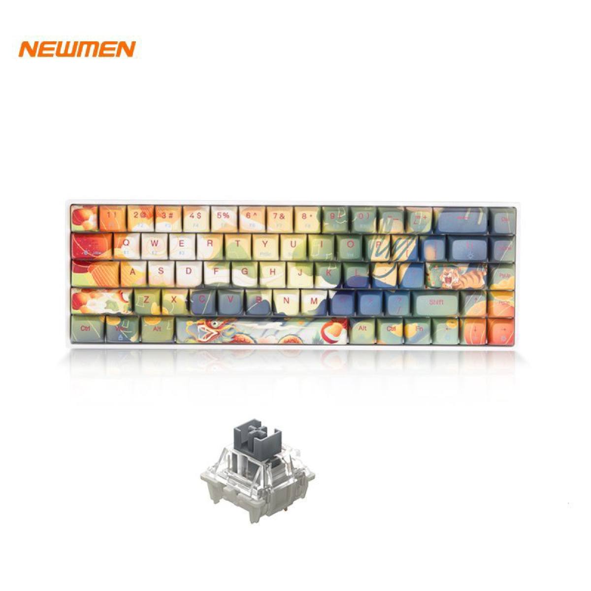 Bàn phím Newmen GM680 Jungle | G Pro Sliver