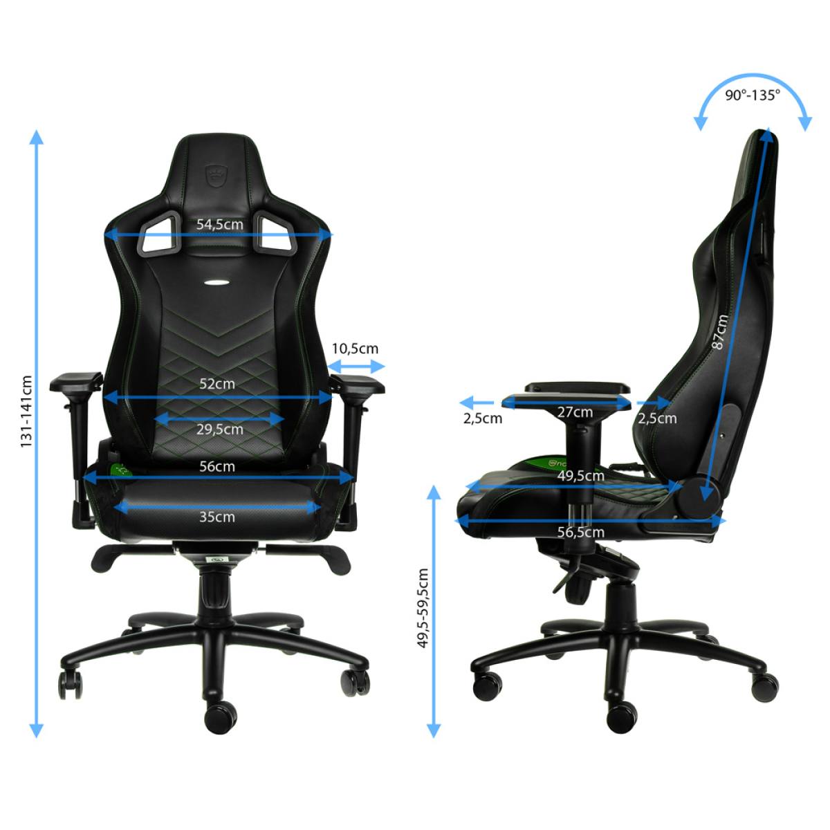 Ghế NobleChairs EPIC Series Black/Green
